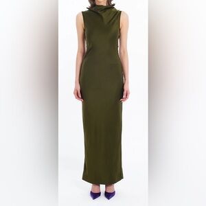 Bumpsuit Olive Green Maxi Dress